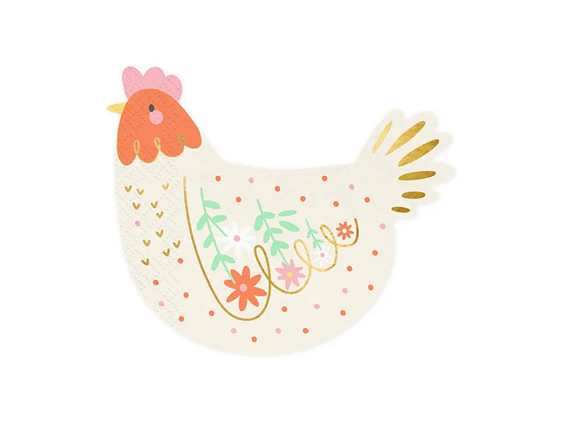 Servilletas de gallina, surtido, 16x13 cm