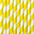 Pajitas de papel amarillas, 19,5 cm