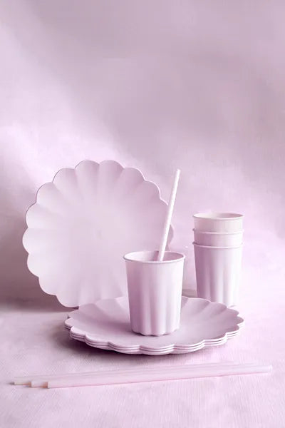 Platos de plástico Frill, 22 x 22 cm, violeta