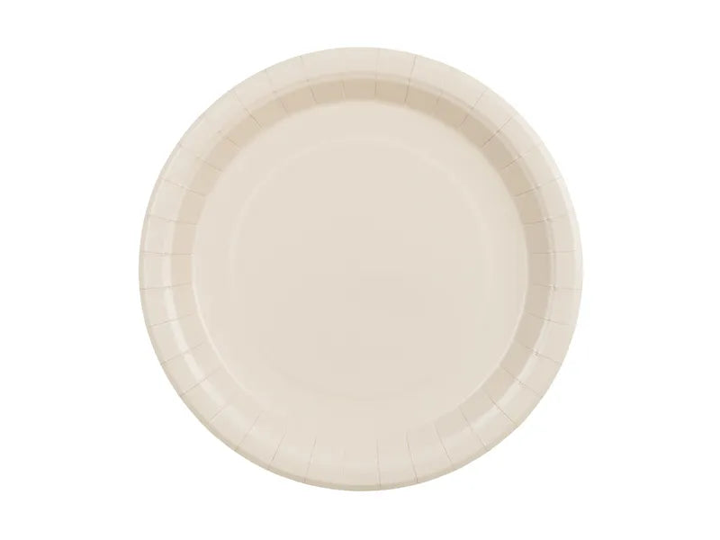 Platos de papel, color beige, 23 cm