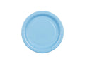 Platos de papel, azul claro, 18 cm -  6 unidades