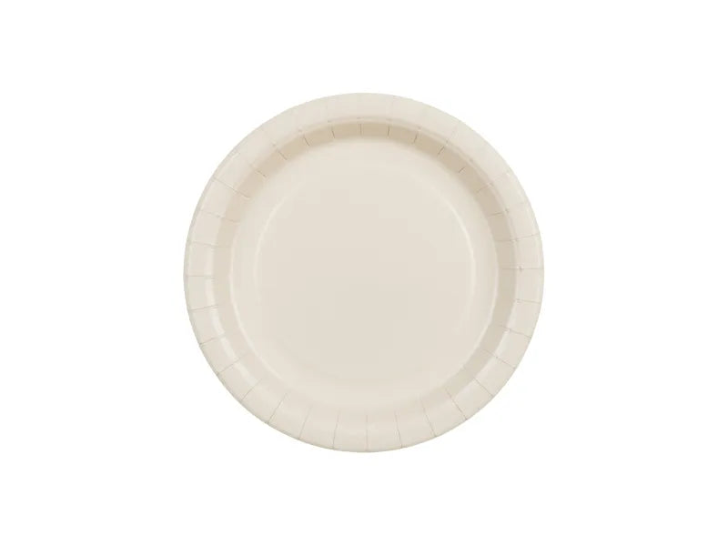 Platos de papel, color beige, 18 cm