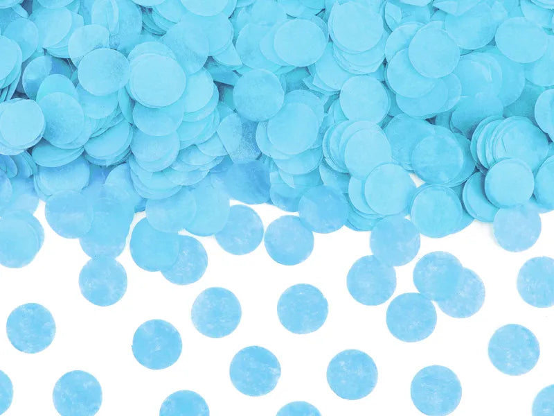 Cañón de confeti para revelar el sexo del bebé - Listo para usar, azul, 60 cm