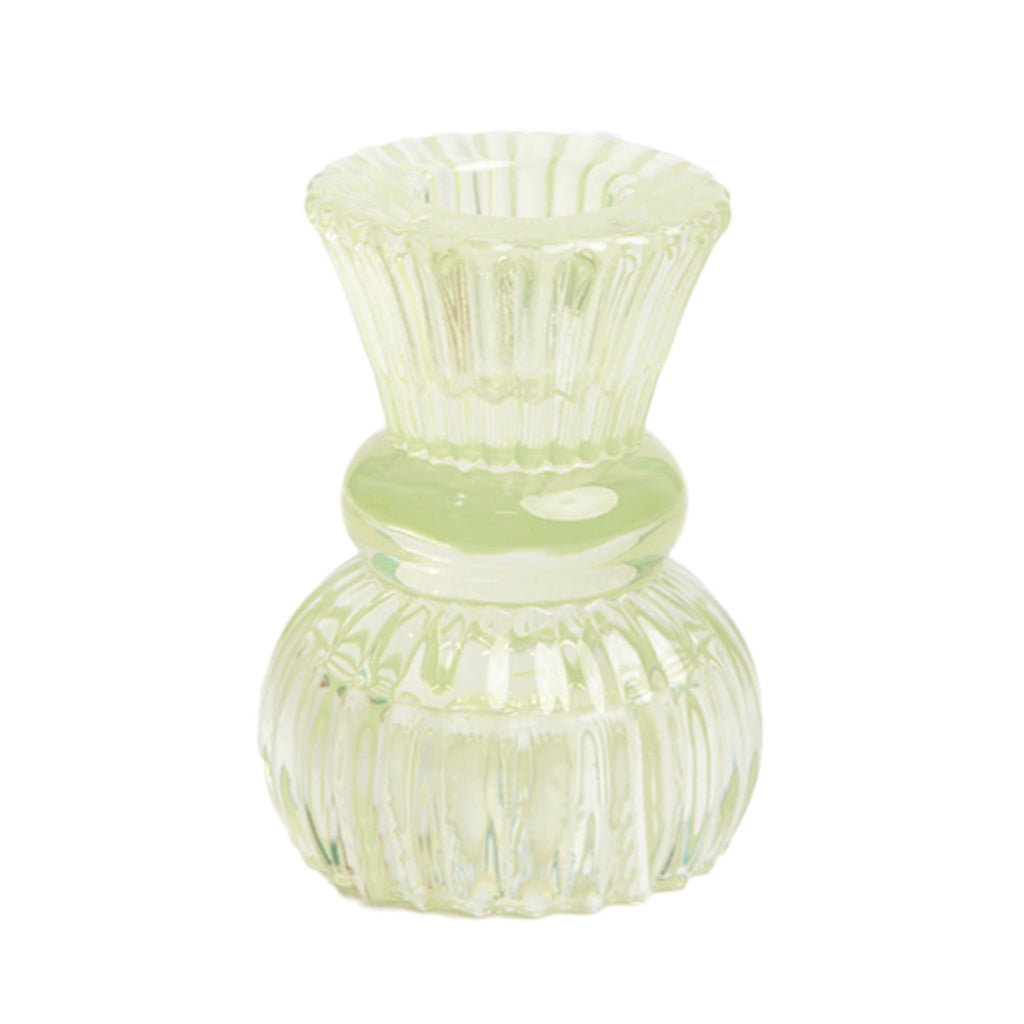 Portavelas pequeño de cristal VERDE