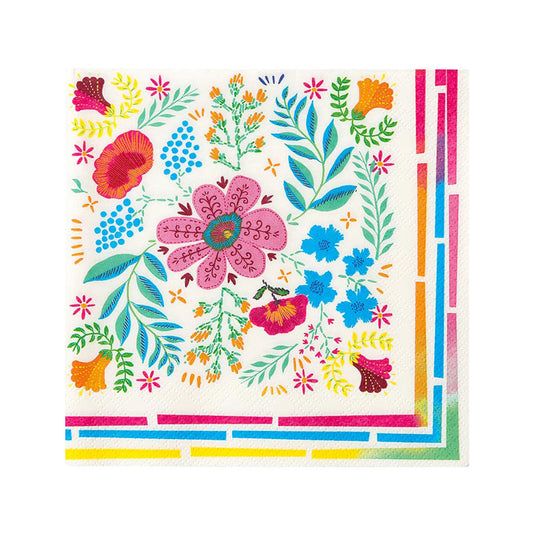 Servilletas de papel florales bohemias ecológicas - Paquete de 20