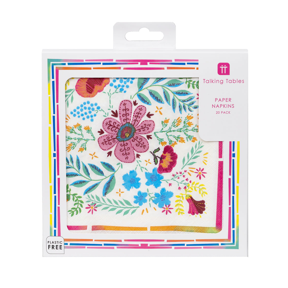 Servilletas de papel florales bohemias ecológicas - Paquete de 20