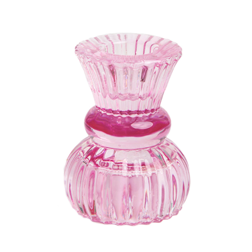 Portavelas pequeño de cristal VERDE
