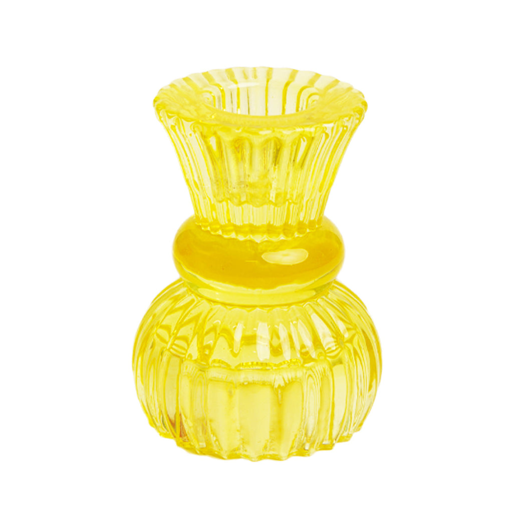 Portavelas pequeño de cristal VERDE