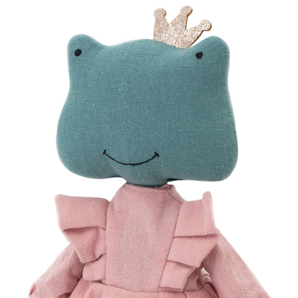 Peluche de algodón,  Fiona La Rana vestido rosa -29cm -0+