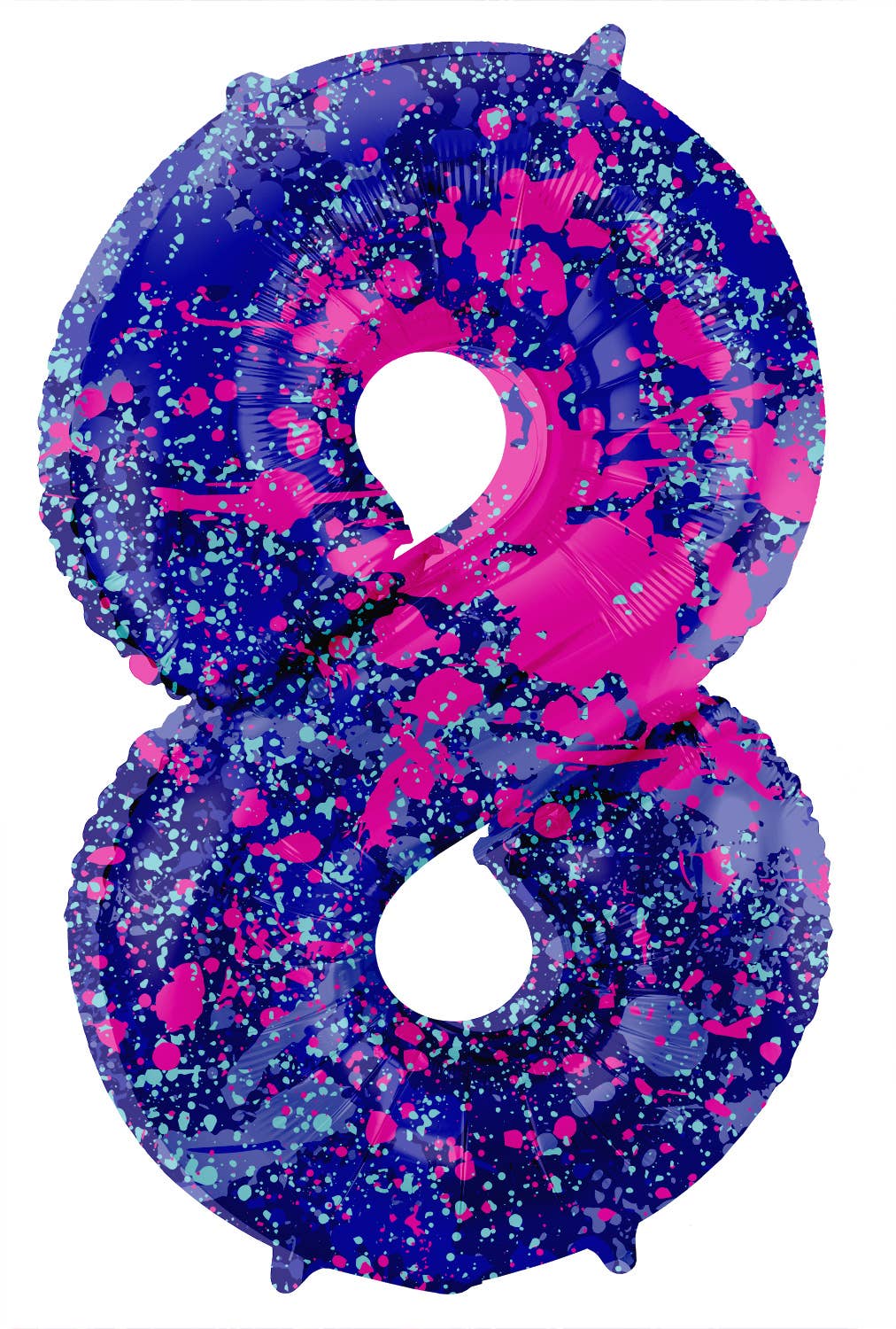 Globo de aluminio número 8 Paint Splash, 86 cm
