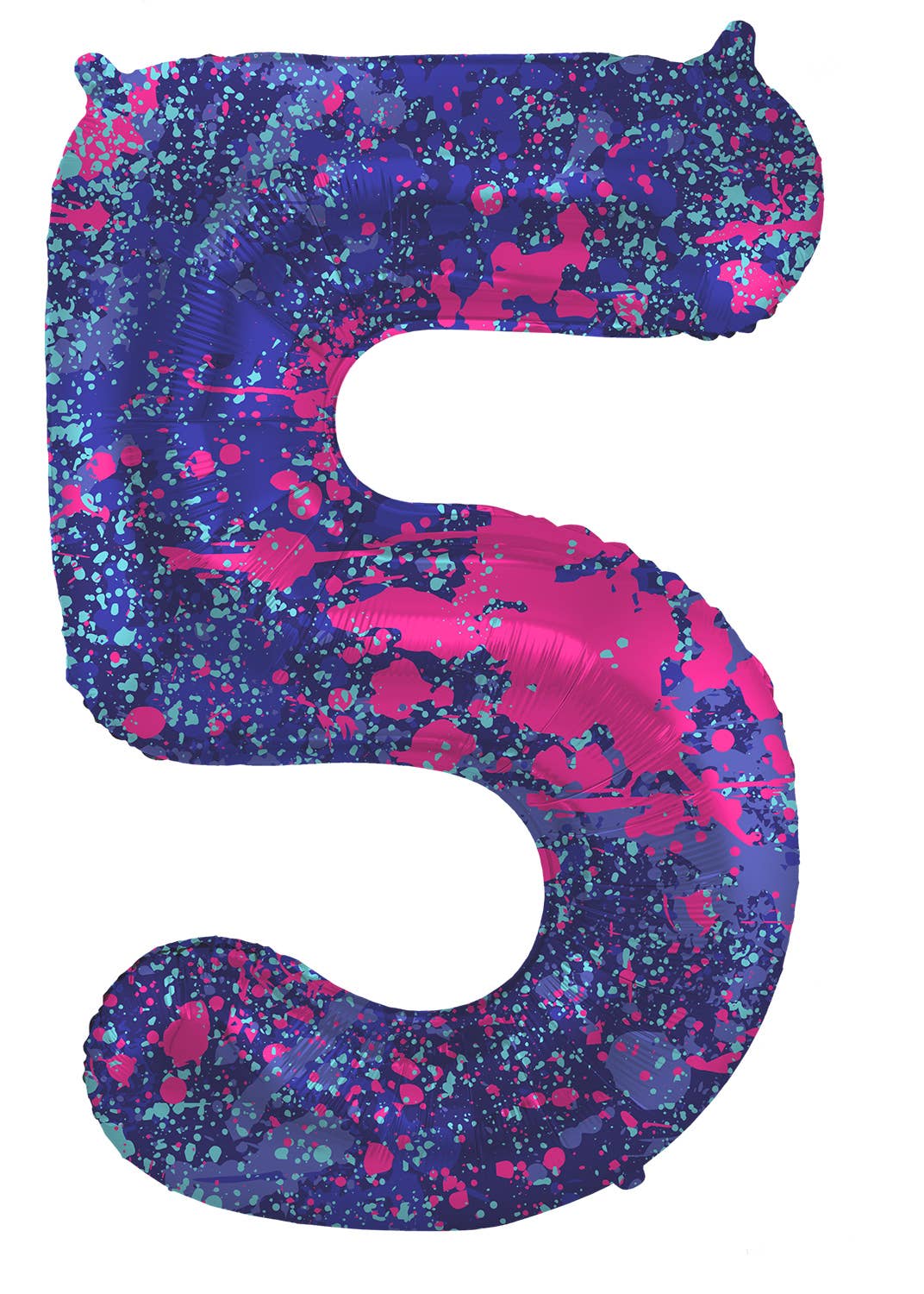 Globo de aluminio número 5 Paint Splash, 86 cm