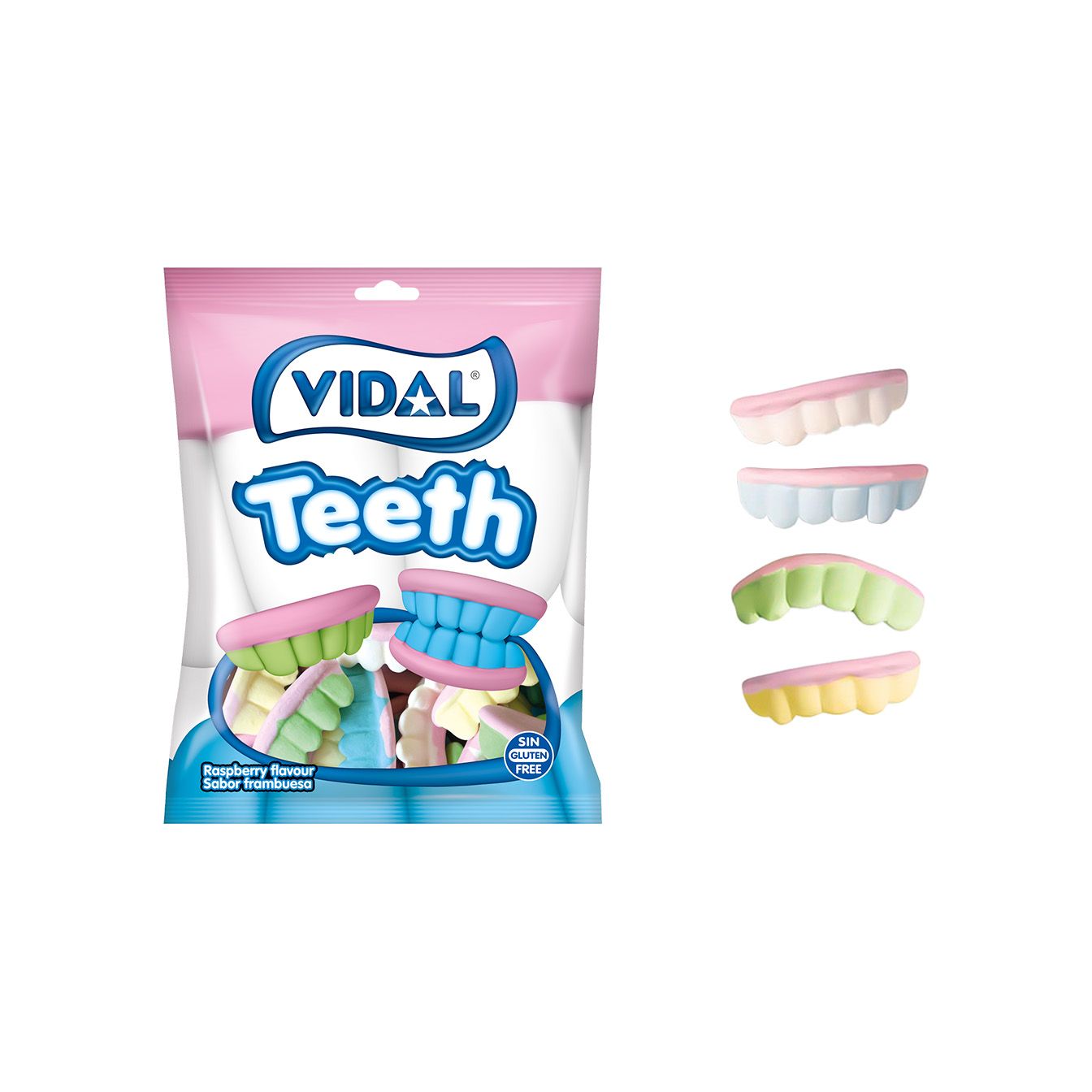 Dentaduras colores bolsa  65g