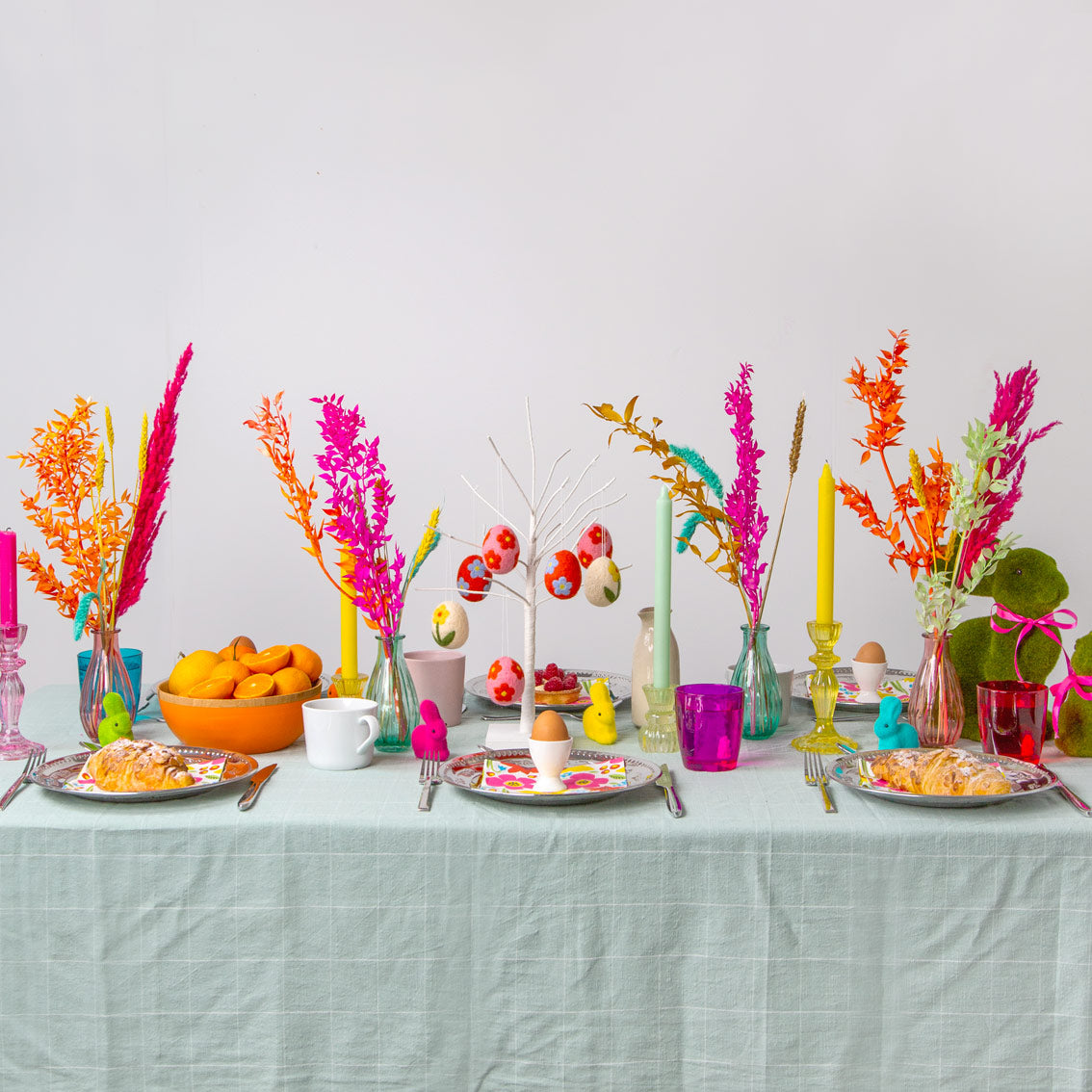 Portavelas de vidrio amarillo, decoración de primavera