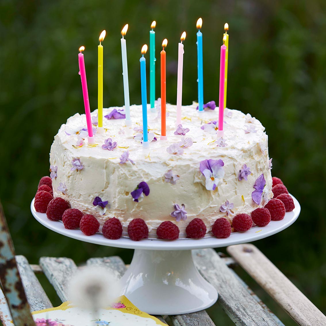 Velas de cumpleaños arcoíris largas - Paquete de 16