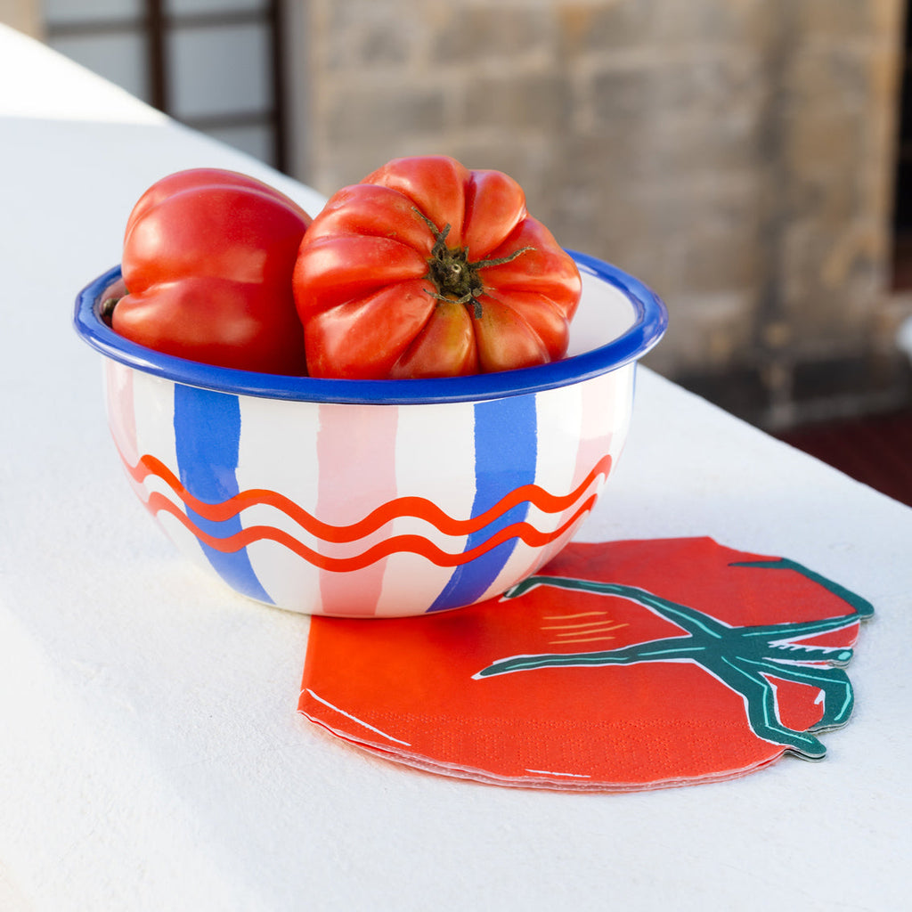 Servilletas con forma de tomate Bon Appetit - Paquete de 20