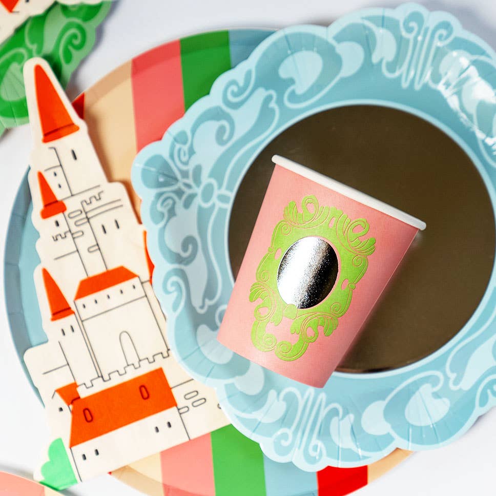 Platos de postre para fiesta de princesas Espejito, espejito  (x 12)