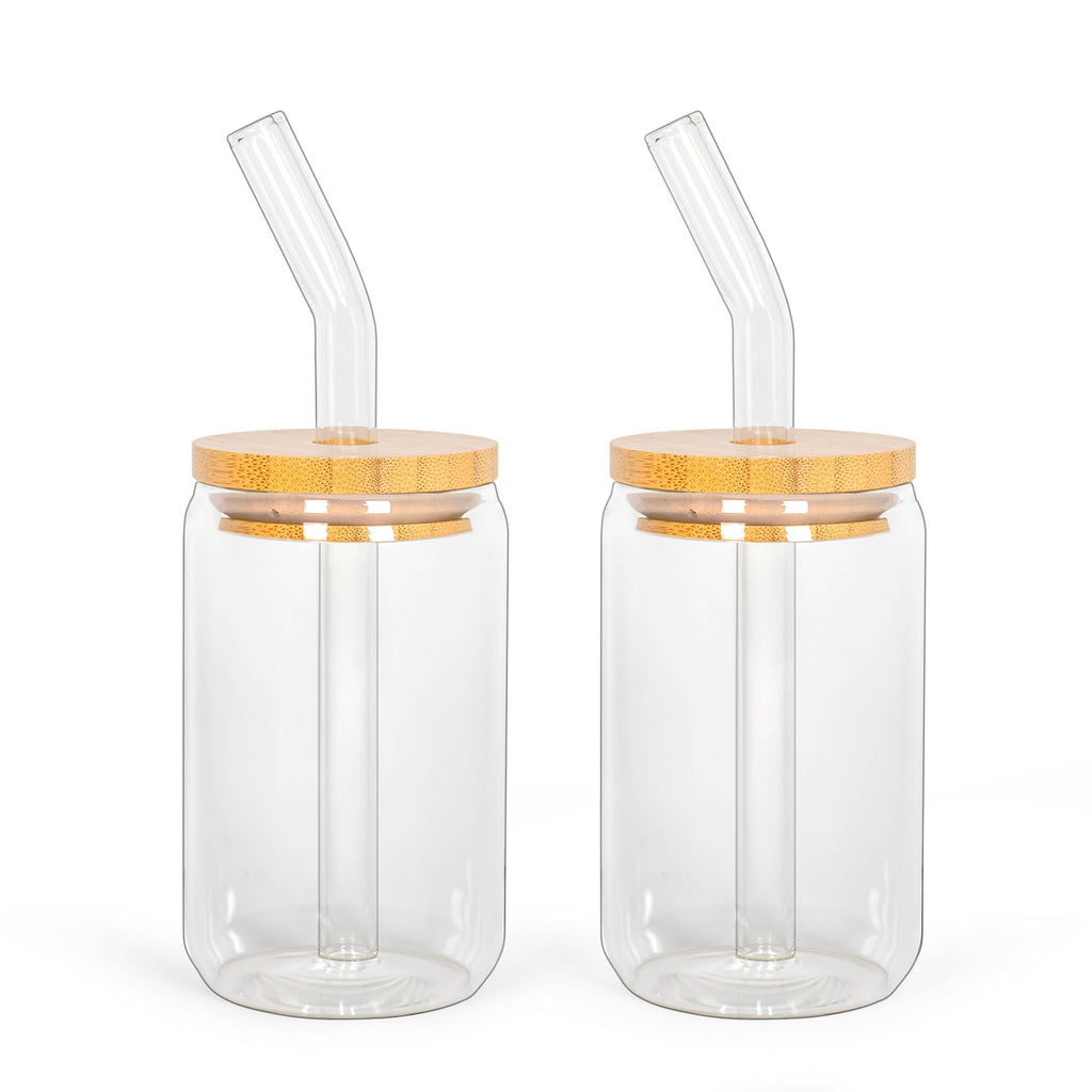 MEN413 - Set de 2 vasos con pajillas