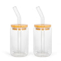 MEN413 - Set de 2 vasos con pajillas
