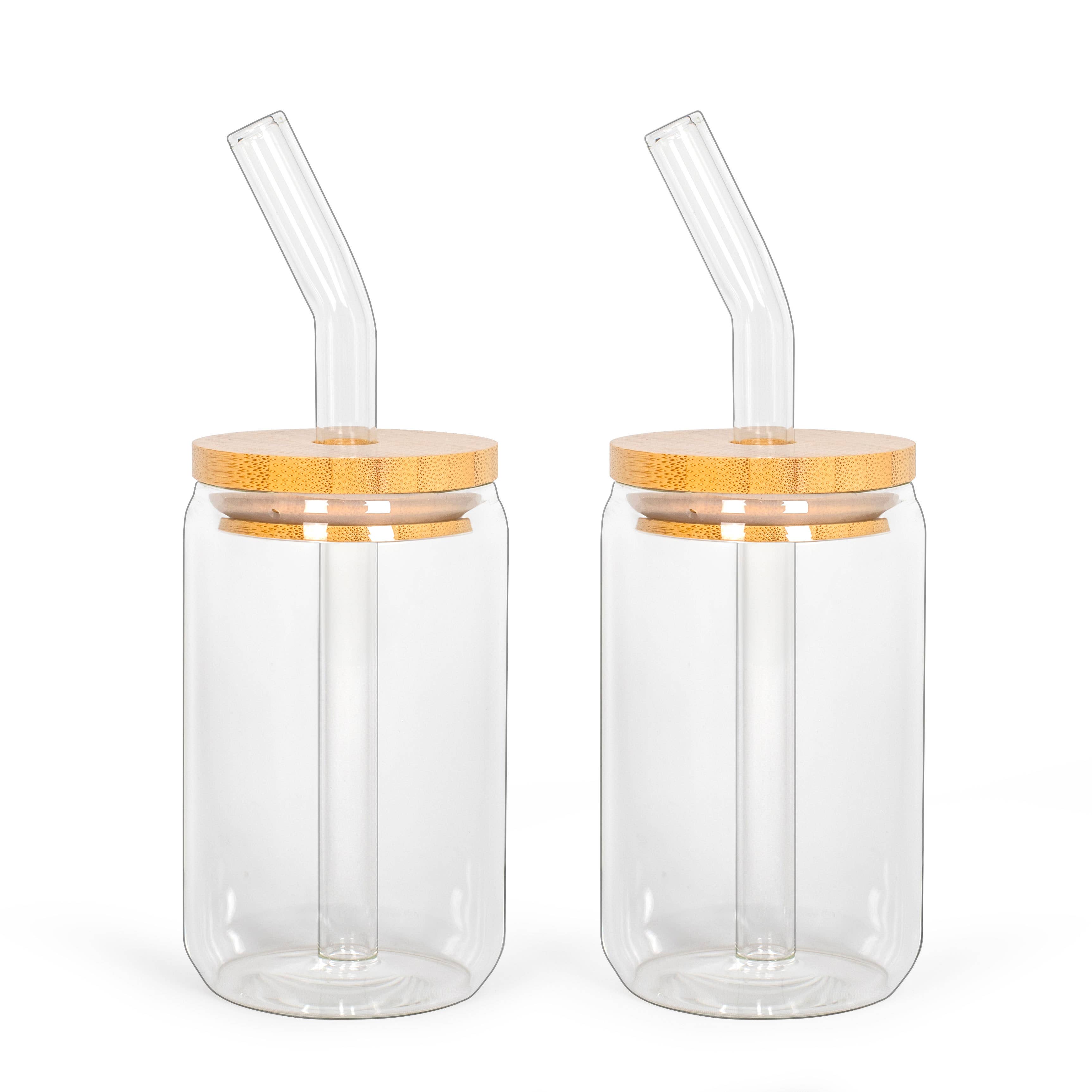 MEN413 - Set de 2 vasos con pajillas