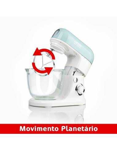 Batidora Haeger Glass Cake 700 con tazón de vidrio de 5 litros, 700 W y 3 varillas