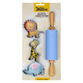 SET CORTADORES PARA GALLETAS CON RODILLO WILTON - ANIMALES SALVAJES
