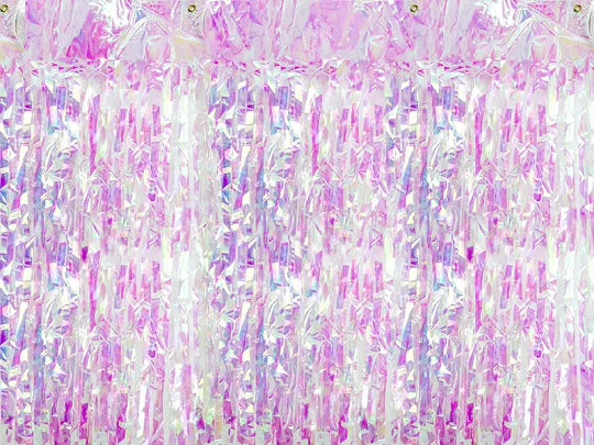 Cortina de fiesta iridiscente, 90 x 250 cm