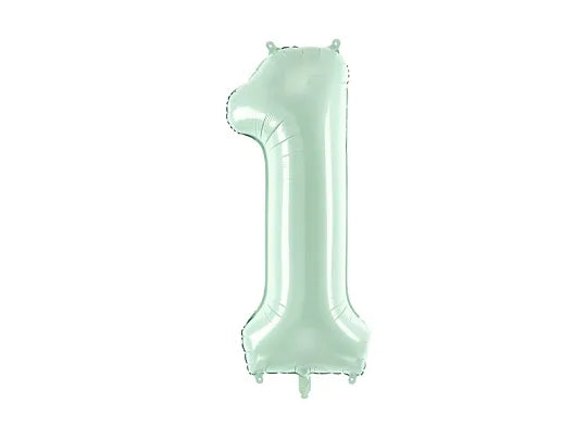 Globo de papel de aluminio número , 86 cm, VERDE