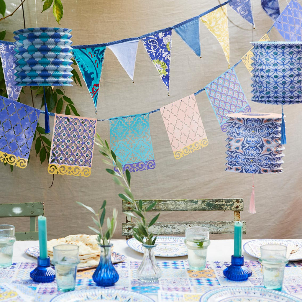 Jarrón pequeño de vidrio reciclado azul para cogollos | Decoración del hogar |