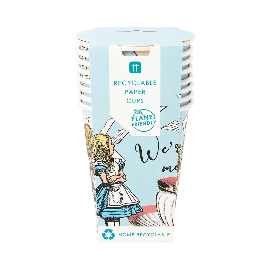 Vasos de papel Alicia en el país de las maravillas - Paquete de 8