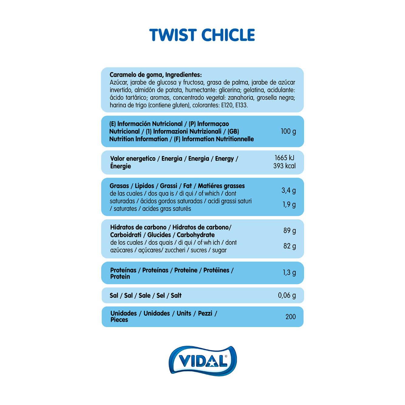 Twist Chicle bandeja 1,4 Kg